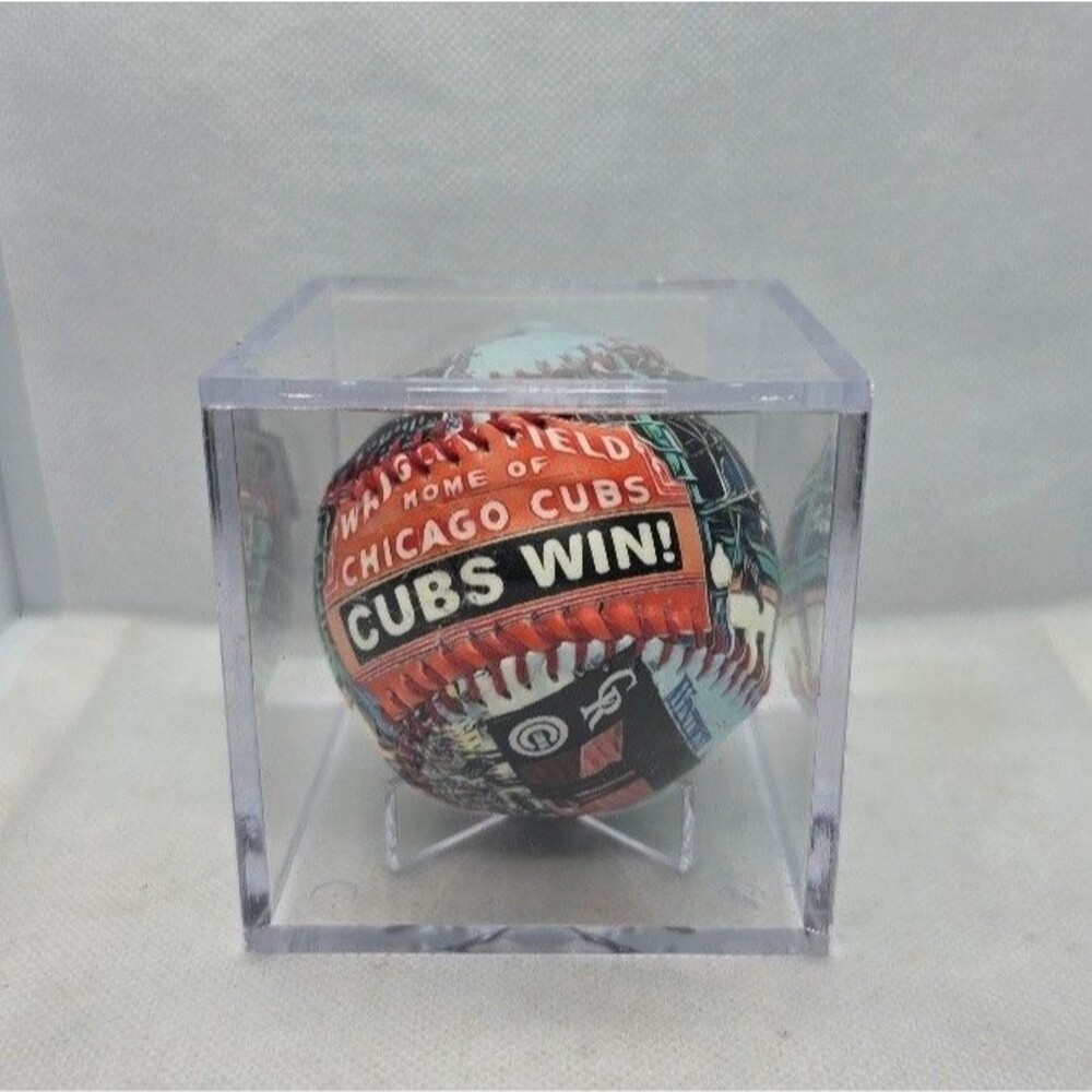 Wrigley Field Baseball - Limited Edition Stadium Series + Acrylic Cube Display